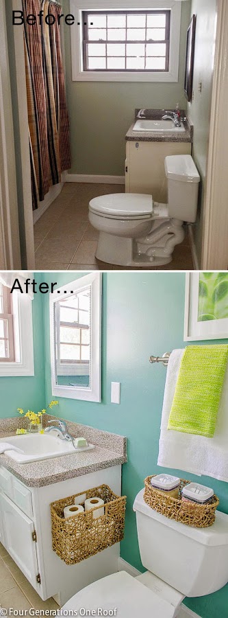 10 DIY para baños pequeños | Decoración
