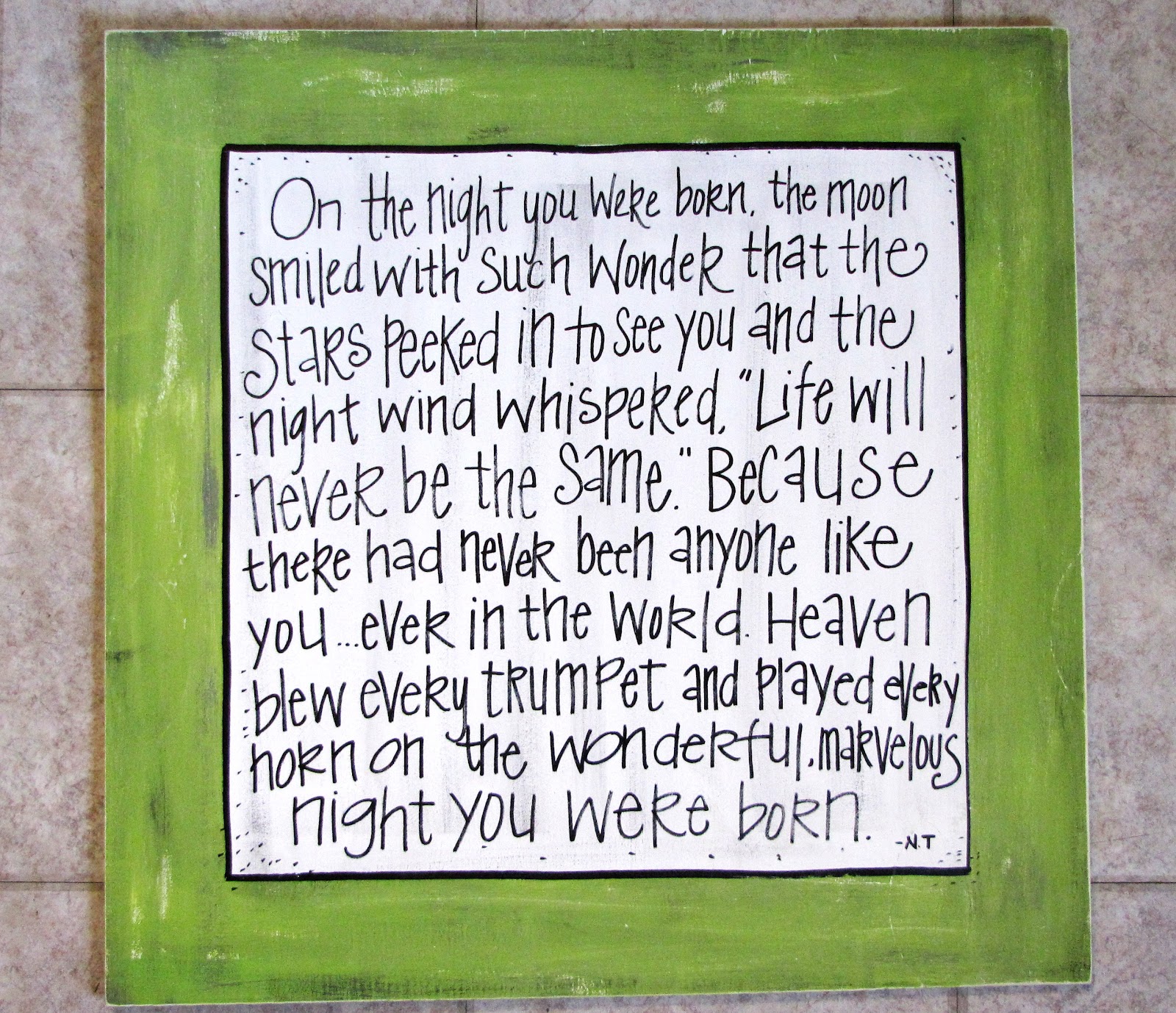 Creative Genius Art: On the night you were born....