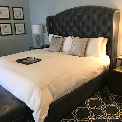 guest room bed at the Claremont Club & Spa, a Fairmont Hotel in Berkeley, California
