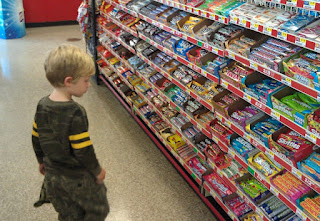 Kid in the candy aisle