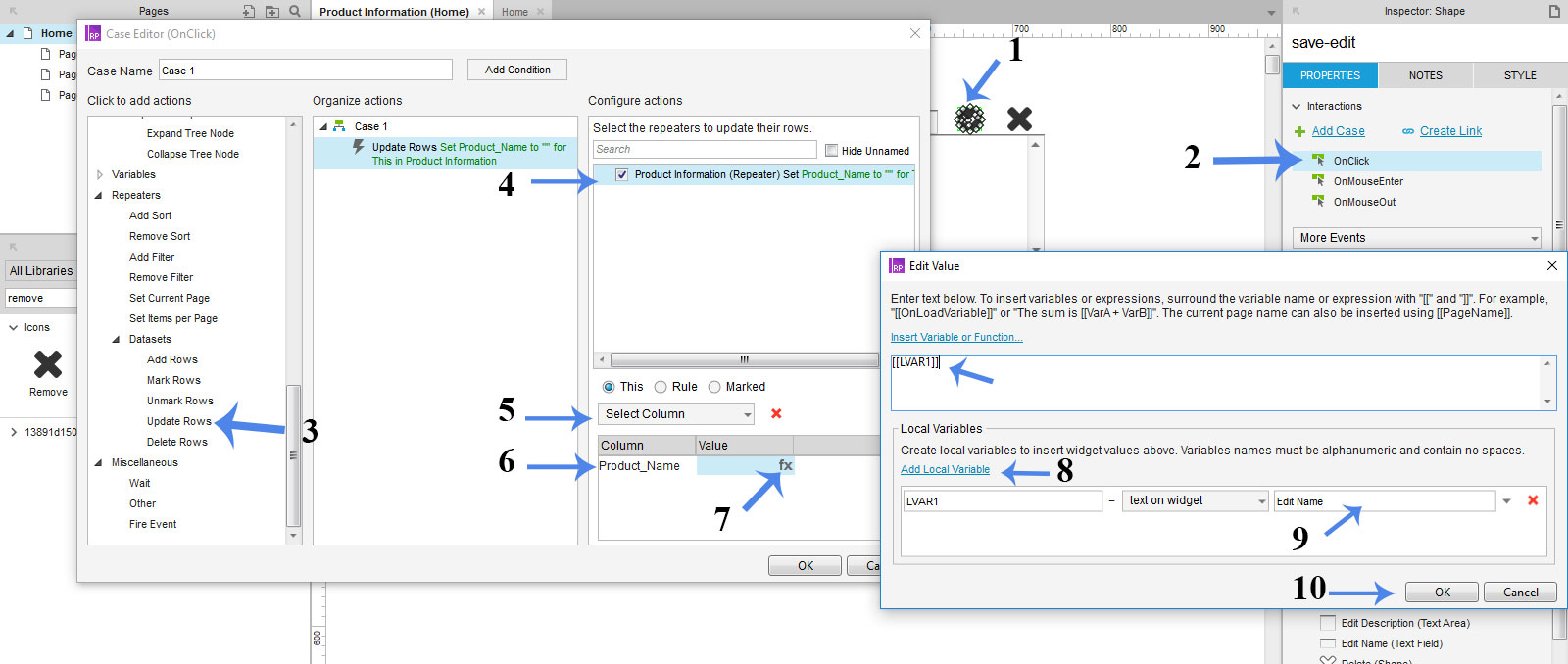 UI/UX Design: Edit,Update,Delete the Product