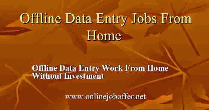 offline data entry jobs from home in delhi