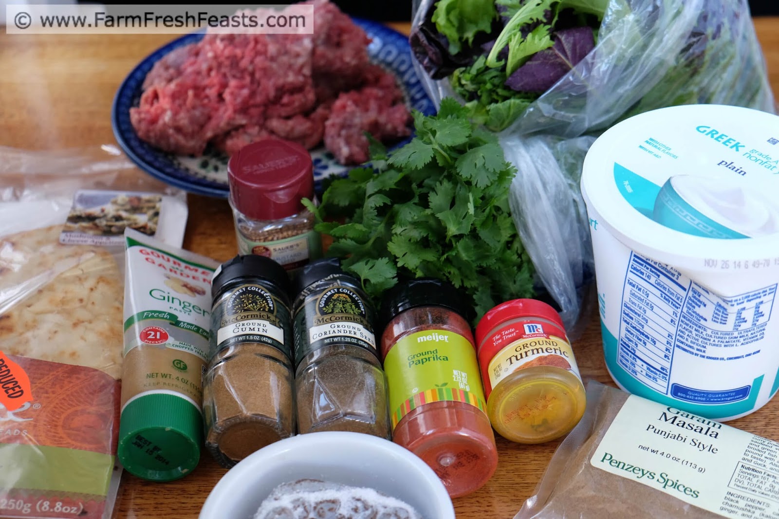 Farm Fresh Feasts Mustard Greens Kheema (Ground Beef and Mustard