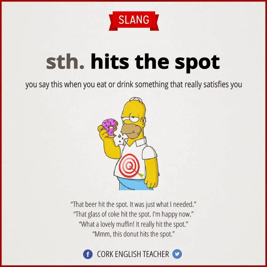 English is FUNtastic: Meaning of the Slang &quot;... hits the spot&quot;