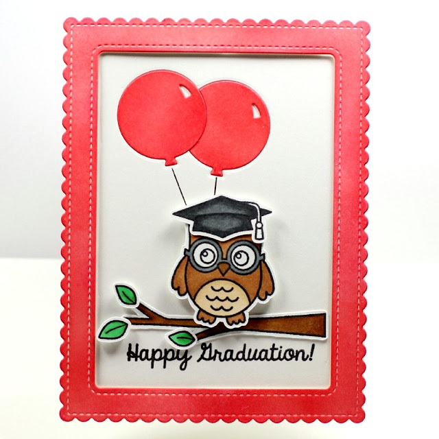Sunny Studio Stamps: Woo Hoo Owl Graduation Card by crafty_m0chi