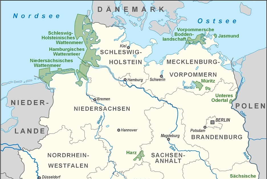 Bundeswasserstraßen Karte - Bundeswasserstraßen Karte / Digitale