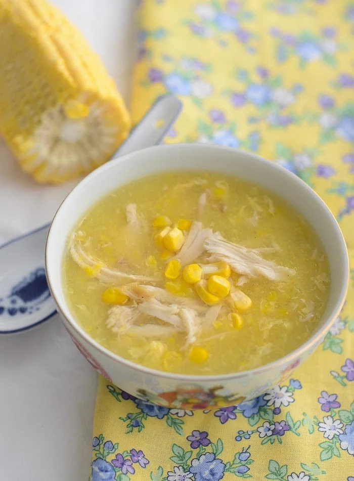 Chinese Corn Chicken Soup - Cooking For My Soul