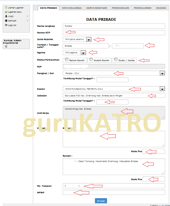 Lhkasn Laporan Harta Kekayaan Aparatur Sipil Negara Gurukatro