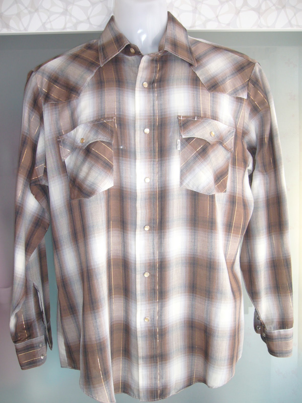 Longhorn's Vintage Clothing: [SOLD] Vintage Levi's Shadow Plaid Western ...