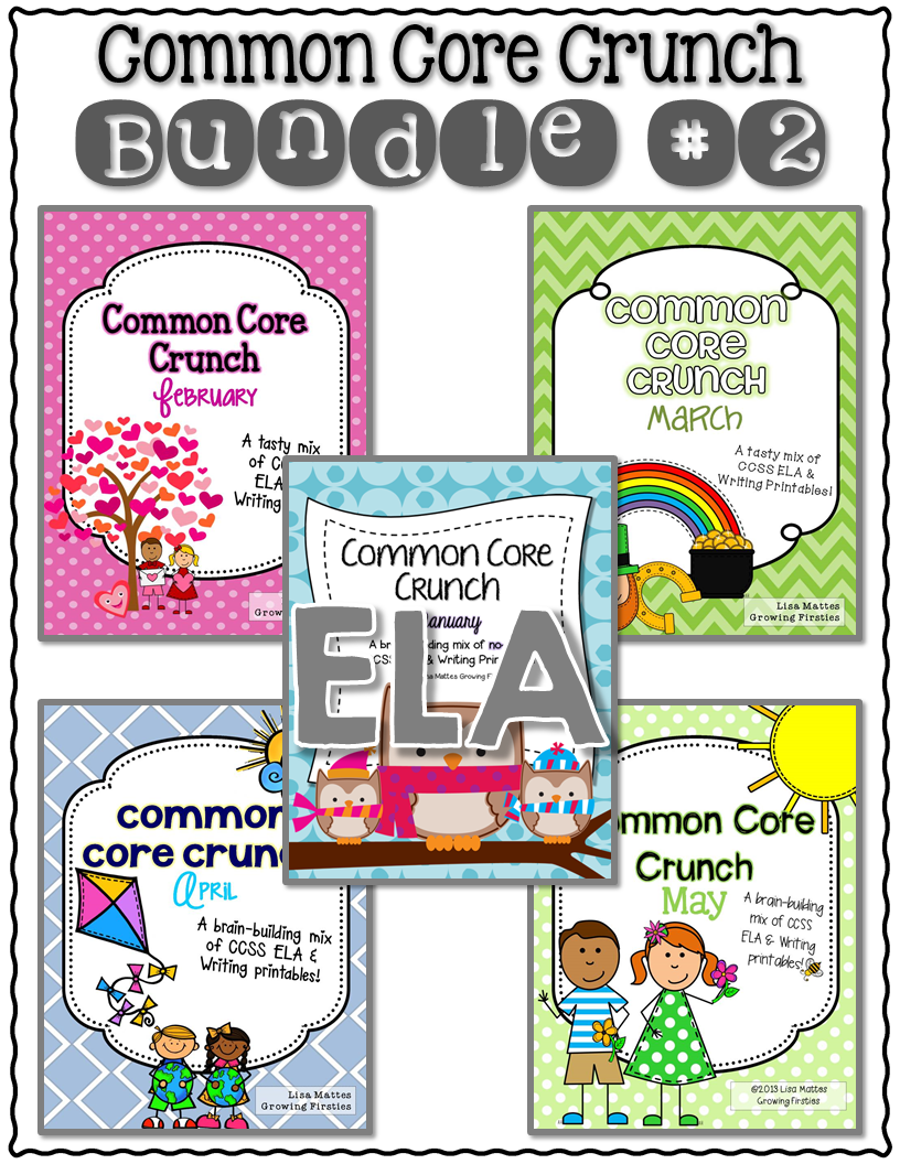 Common Core Crunch - February ELA & Math | Growing Firsties