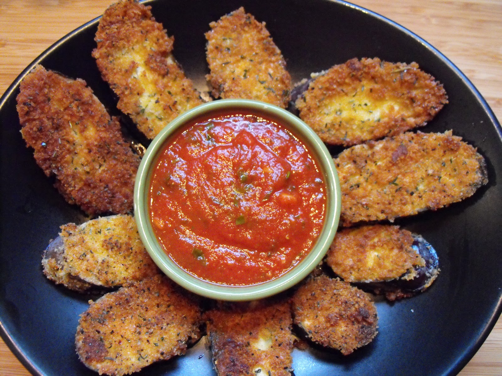 Fried Eggplant with Marinara Sauce
