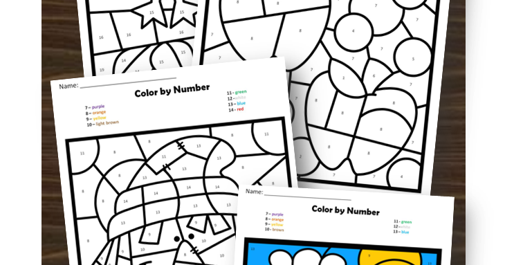 free fall color by number
