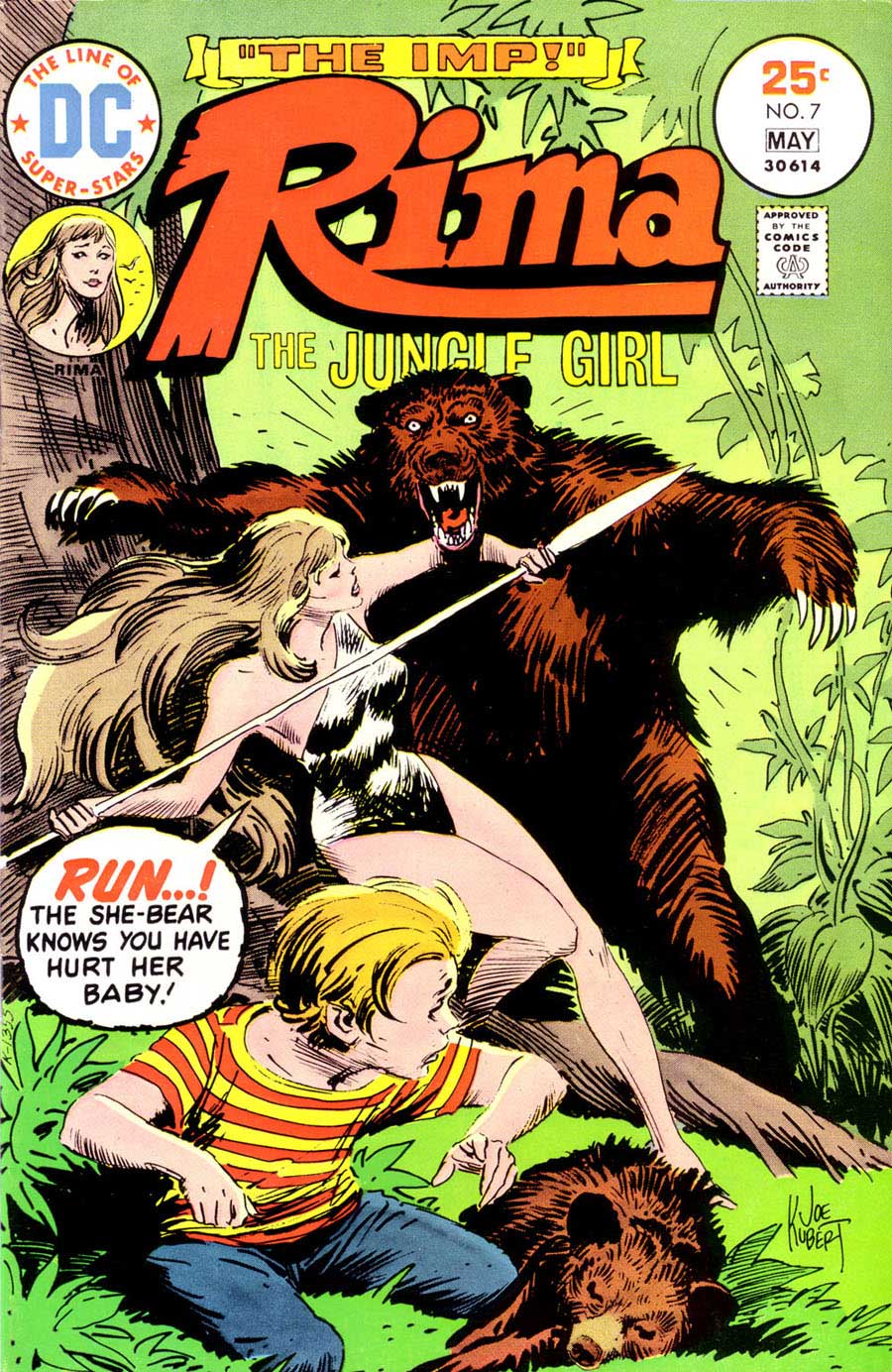 Rima the Jungle Girl v1 #7 dc bronze age comic book cover art by Joe Kubert