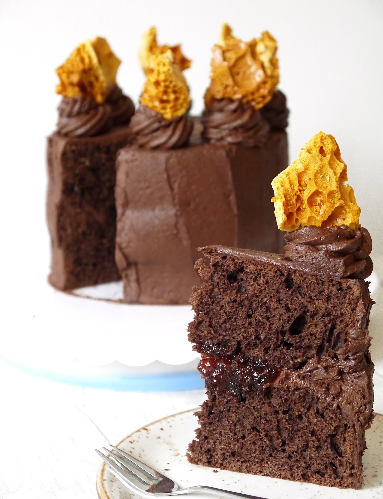 The Betty Stamp The Best Honeycomb Chocolate Cake Crunchie Recipe