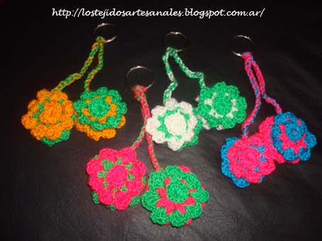 Llaveros tejidos a crochet Imagui