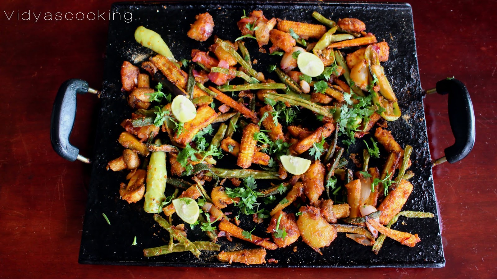 Mixed Vegetables Tawa Zunka Recipe