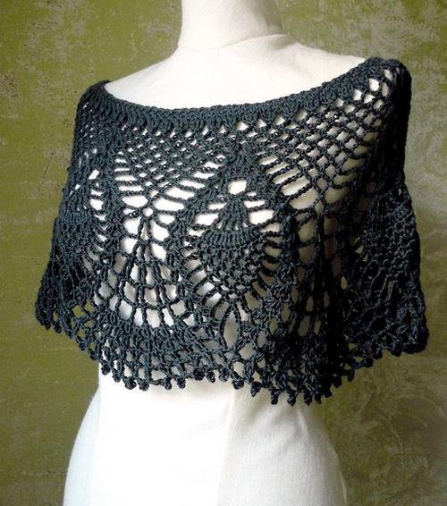 Crochet Poncho Pattern, Inspired from doily Crochet Poncho