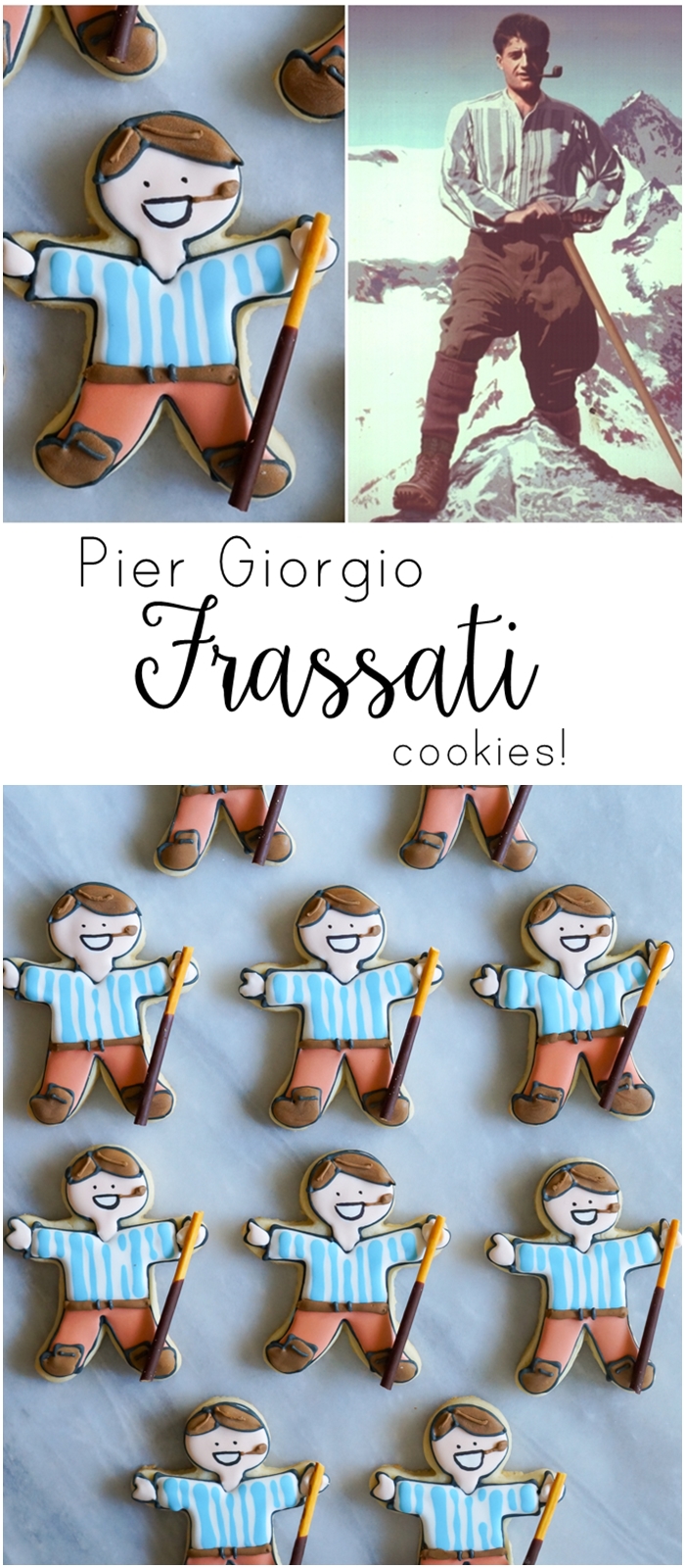 how to make Pier Giorgio Frassati decorated cookies