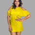 Beautiful Hyderabadi Girl Hebah Patel Photo Shoot In Yellow Dress