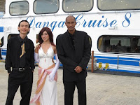 Jason Geh and his band mates at Danga Bay