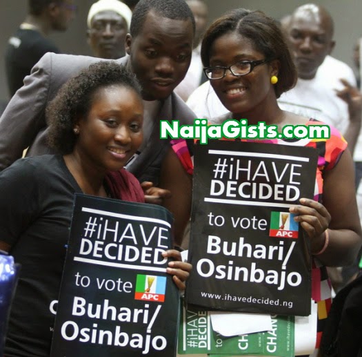 celebrities voting buhari osinbajo