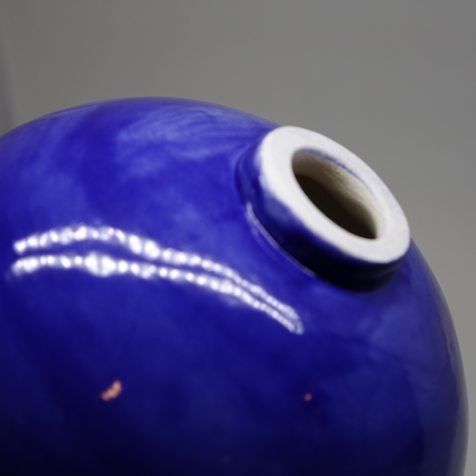 Vintage Ceramic Pottery Lightning Rod Ball COBALT BLUE eBay