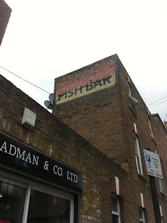 Ghost sign for a Fish Bar, London W9