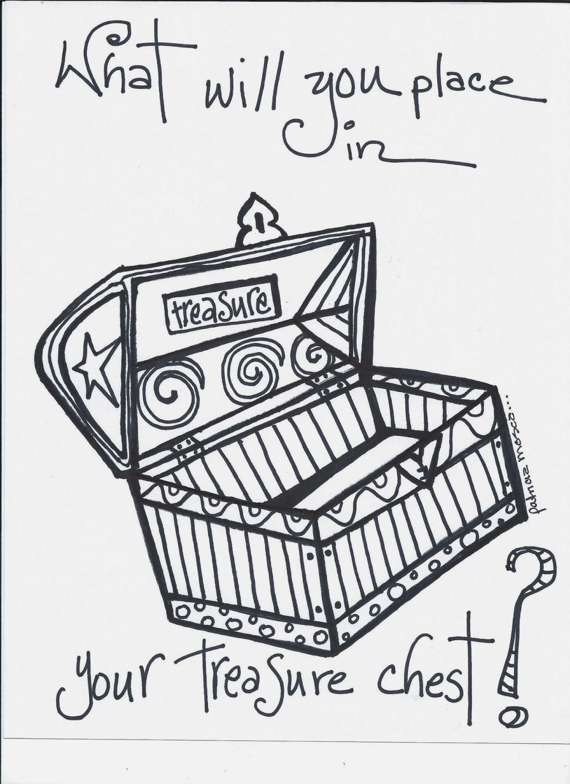 The Creative Playground: Treasures...coloring book page