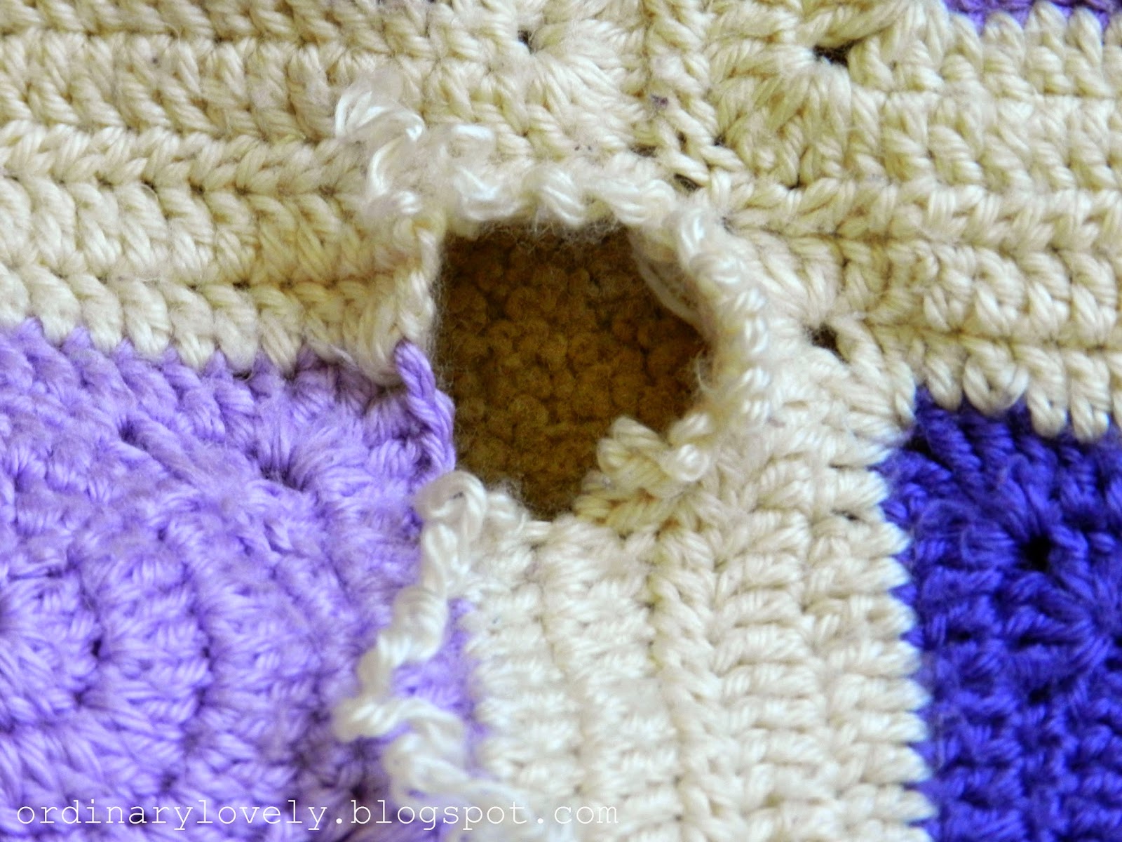 Ordinary Lovely Crochet Afghan Repair