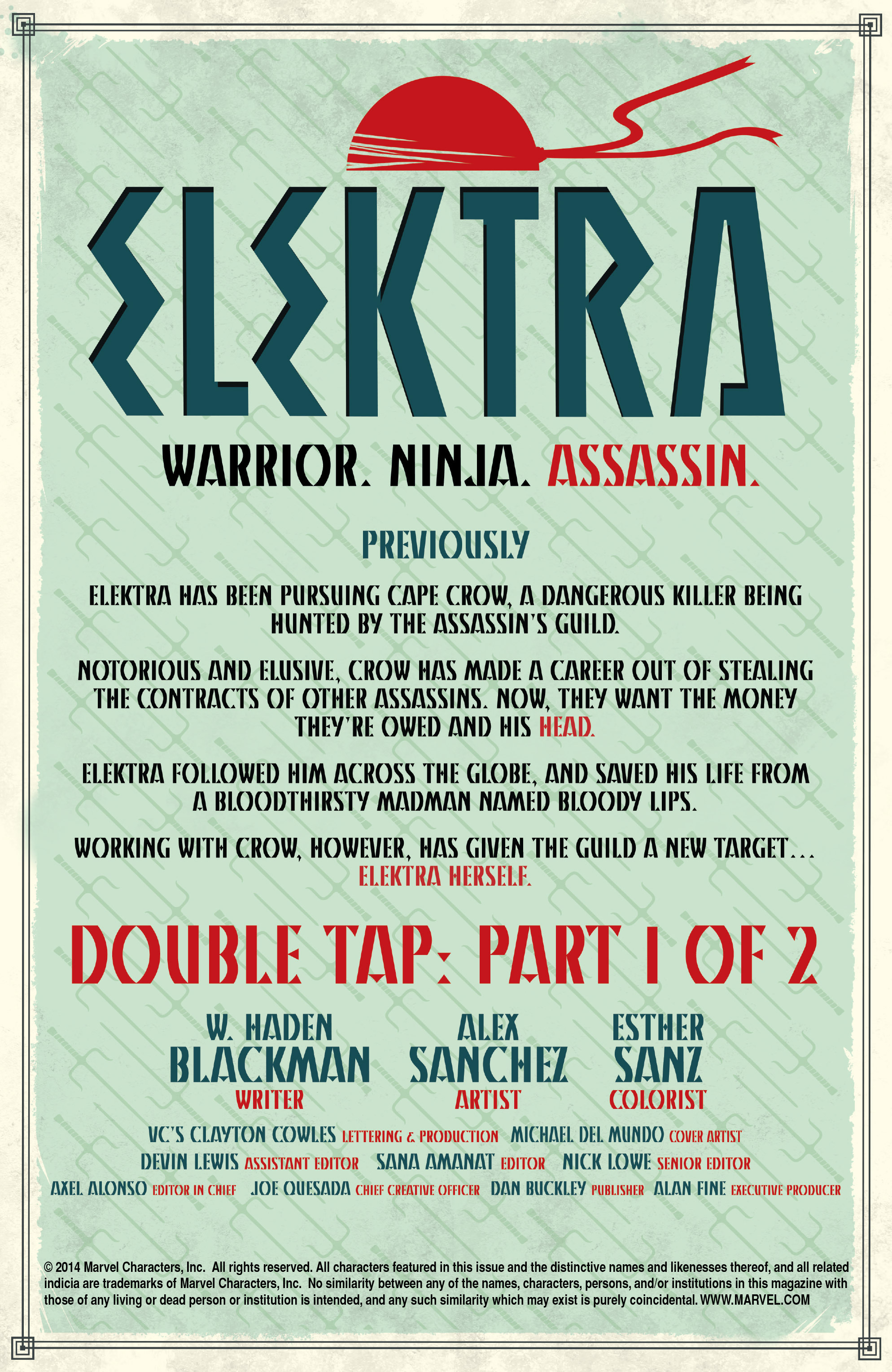 Elektra (2014) issue 6 - Page 2