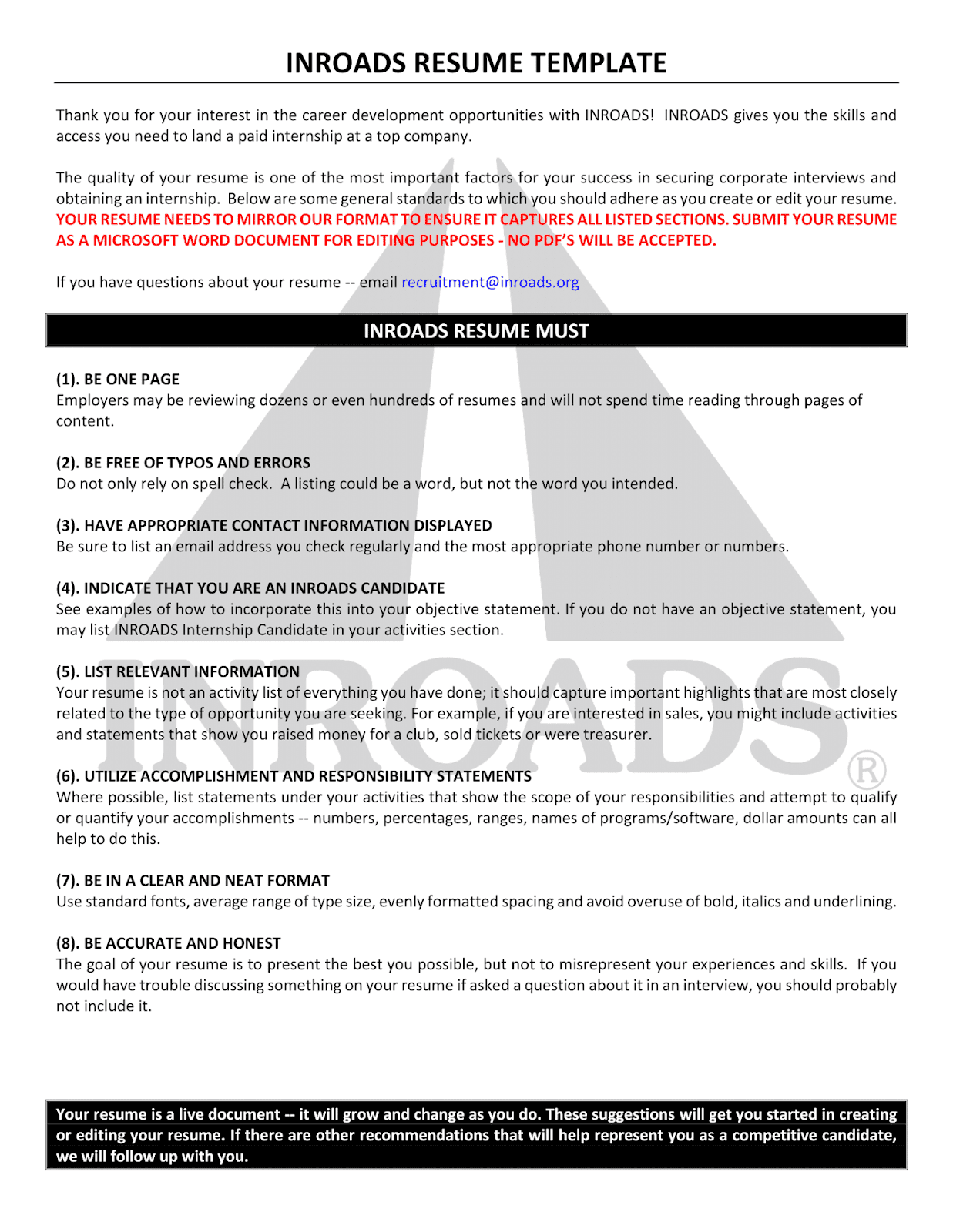 inroads has internship opportunities with the federal reserve board