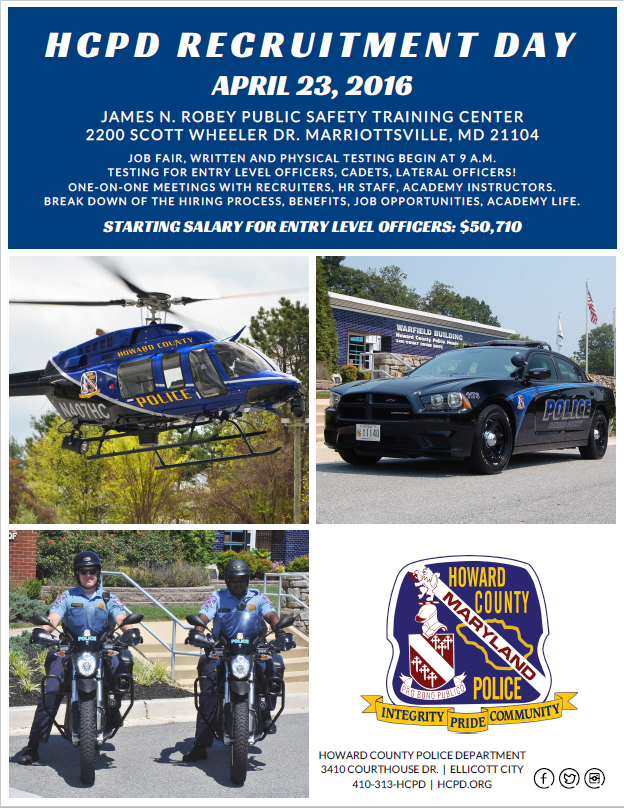CCJS Undergrad Blog Howard County Police Department Recruitment Day