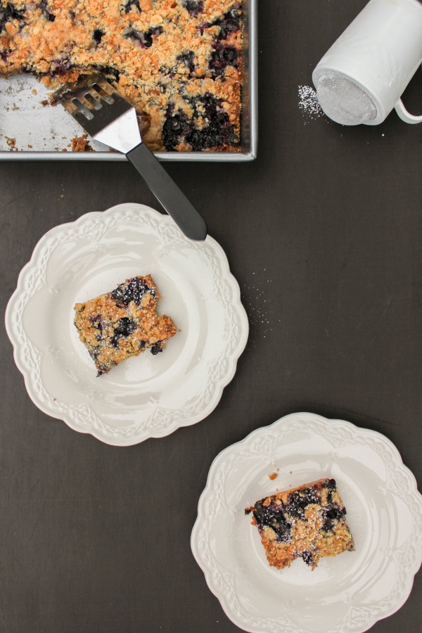 These Blueberry Crumble Bars are sweet, buttery, and loaded with berries! 