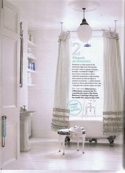 loft & cottage: tuesday tip: shower curtain drapes
