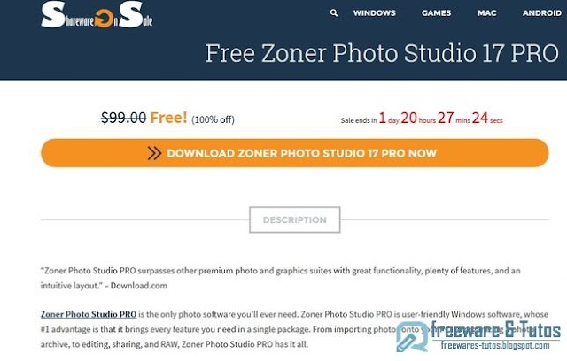 Offre promotionnelle : Zoner Photo Studio 17 Pro à nouveau gratuit !