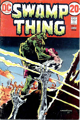 Swamp Thing v1 #3 1970s bronze age dc comic book cover art by Bernie Wrightson