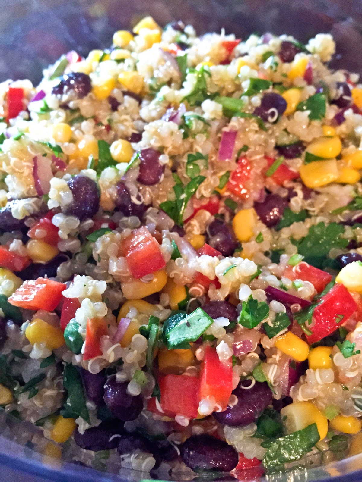 Quinoa salad with lemon dressing