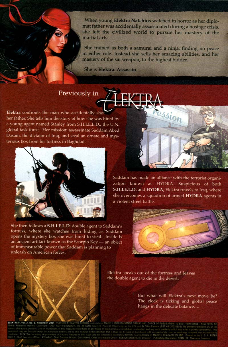 Read online Elektra (2001) comic -  Issue #3 - 2