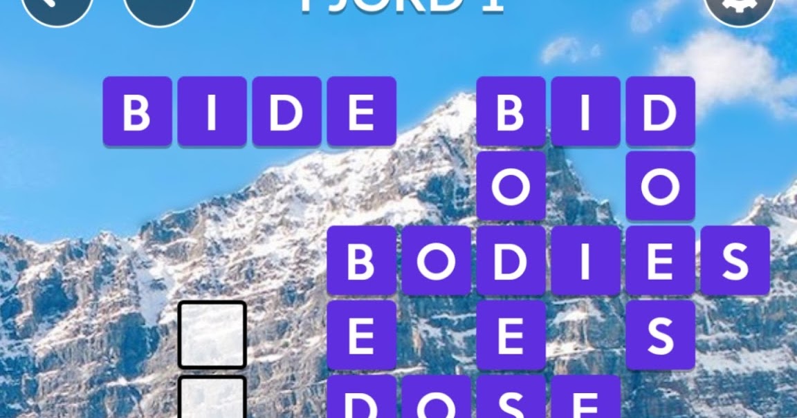 Aveyn�s Blog Wordscapes Answers MOUNTAIN FJORD