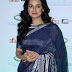 Model Dia Mirza Stills In Blue Saree At Olive Crown Awards
