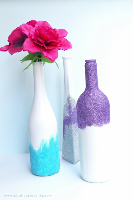 DIY Glitter Vases