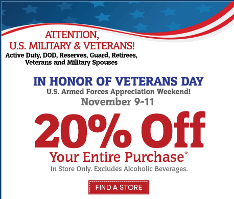 My Military Mommy: World Market: 20% Veteran&#39;s Day Discount for Military 11/9-11/11