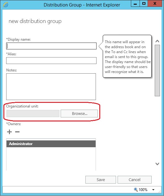 Lets Exchange Setting Distribution Groups Default OU in Exchange 2010