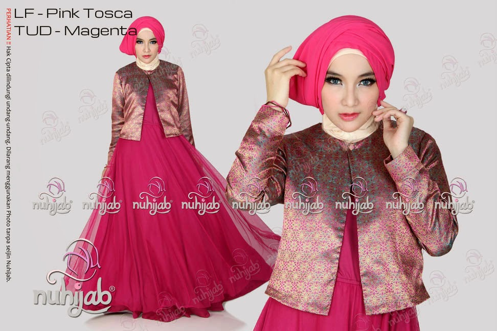 Desain Baju Gamis Songket Untuk Pesta Dengan Kombinasi