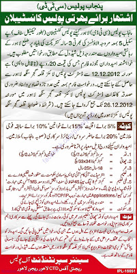 Jobs for Constable 2012
