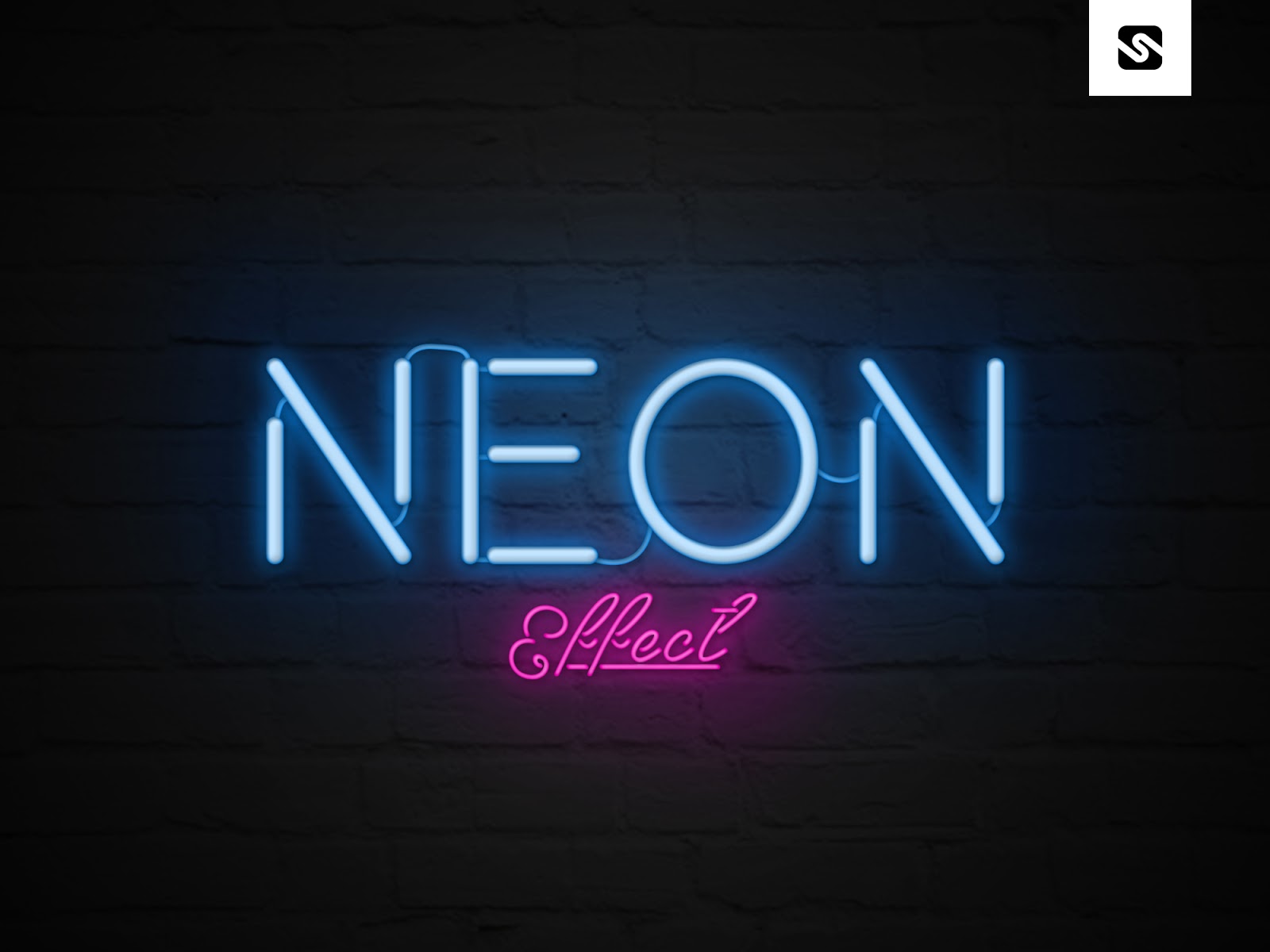 Neon Effect Photoshop Template