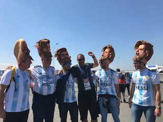 Argentina fans in Moscow, Russia 2018