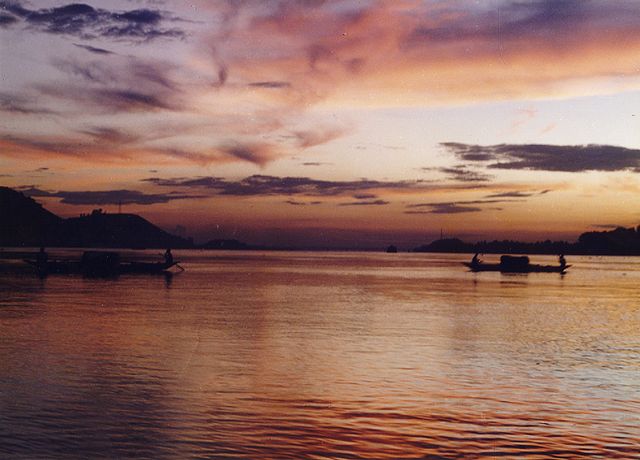 Sunset at Brahmaputa river, Assam Sunset at Brahmaputa river, Assam