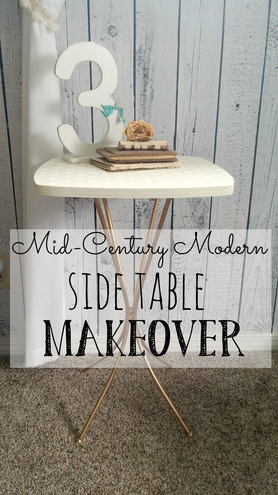 MidCentury Modern Side Table Makeover Little Vintage Cottage
