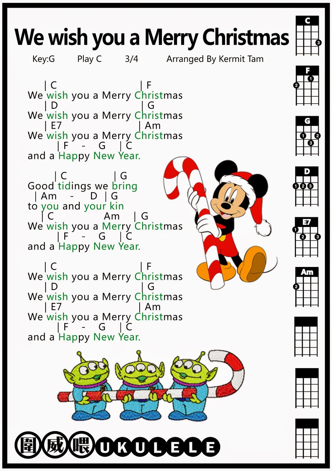 Ukulele We Wish You A Merry Christmas ukulele Tab ukulele-we-wish-you-a-merry-christmas-ukulele-tab